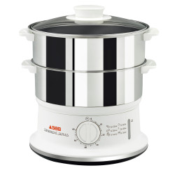 SEB VC145100 cuiseur vapeur 2 Nombre de paniers Comptoir 980 W Blanc, Acier inoxydable