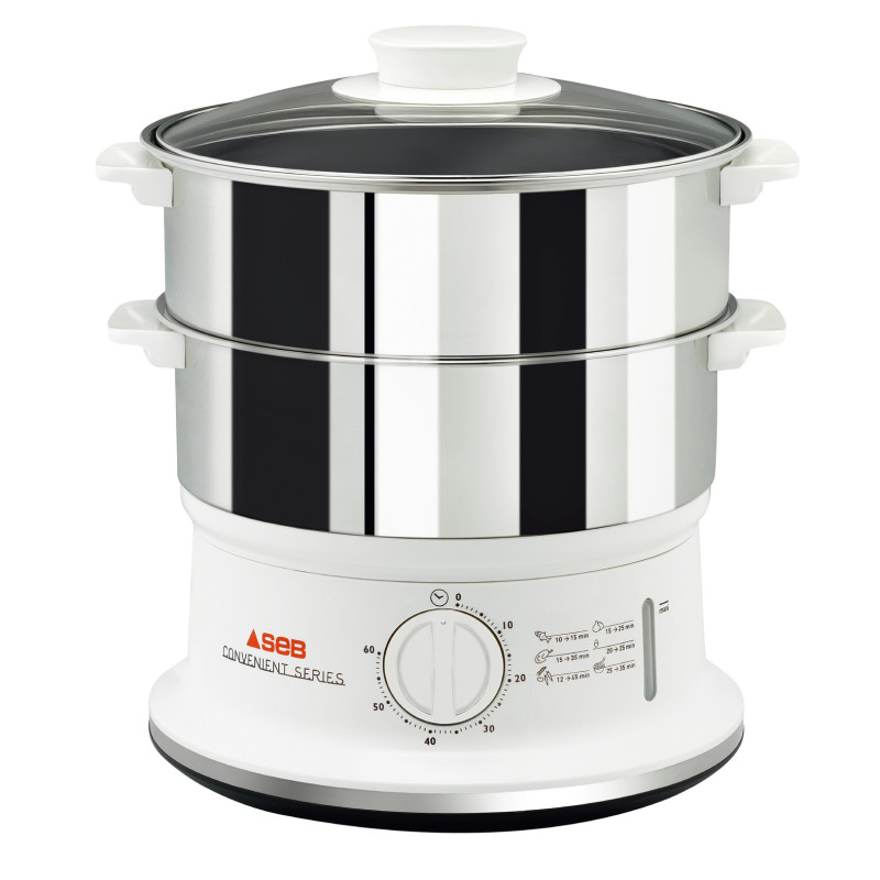SEB VC145100 cuiseur vapeur 2 Nombre de paniers Comptoir 980 W Blanc, Acier inoxydable