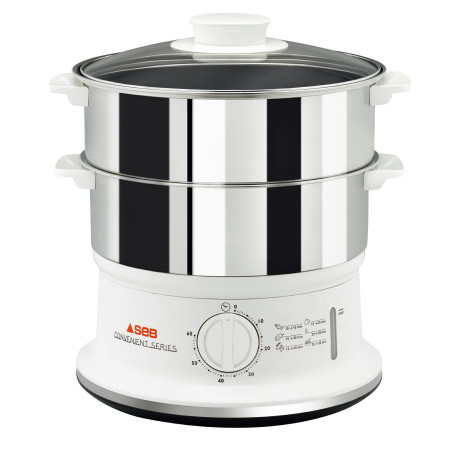 SEB VC145100 cuiseur vapeur 2 Nombre de paniers Comptoir 980 W Blanc, Acier inoxydable
