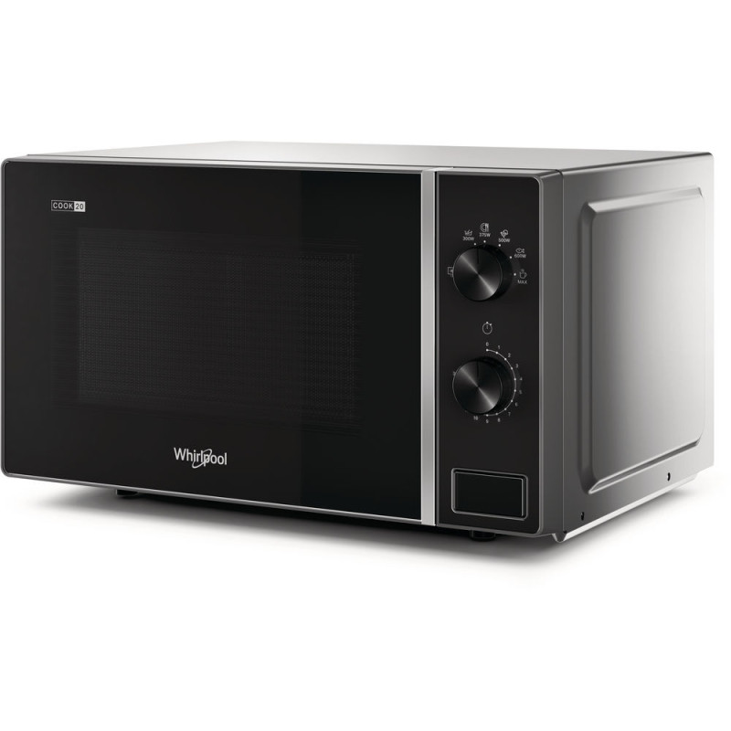 Whirlpool MWP 101 SB magnetron Aanrecht Solo-magnetron 20 l 700 W Zwart, Zilver
