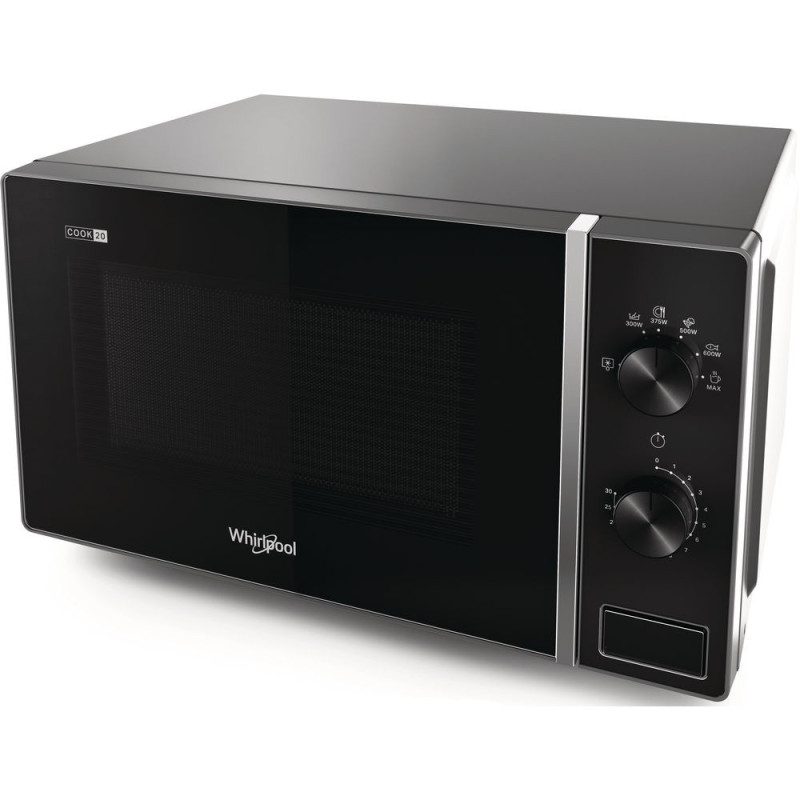 Whirlpool MWP 101 SB magnetron Aanrecht Solo-magnetron 20 l 700 W Zwart, Zilver