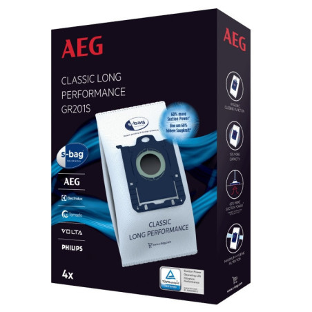 AEG GR201S Aspirateur réservoir cylindrique Sac à poussière