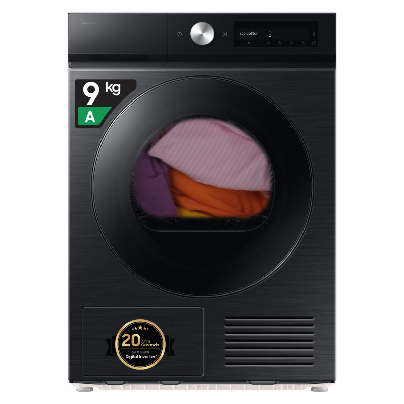 Samsung DV90DB7845GBU3 sèche-linge Pose libre Charge avant 9 kg A+++ Noir