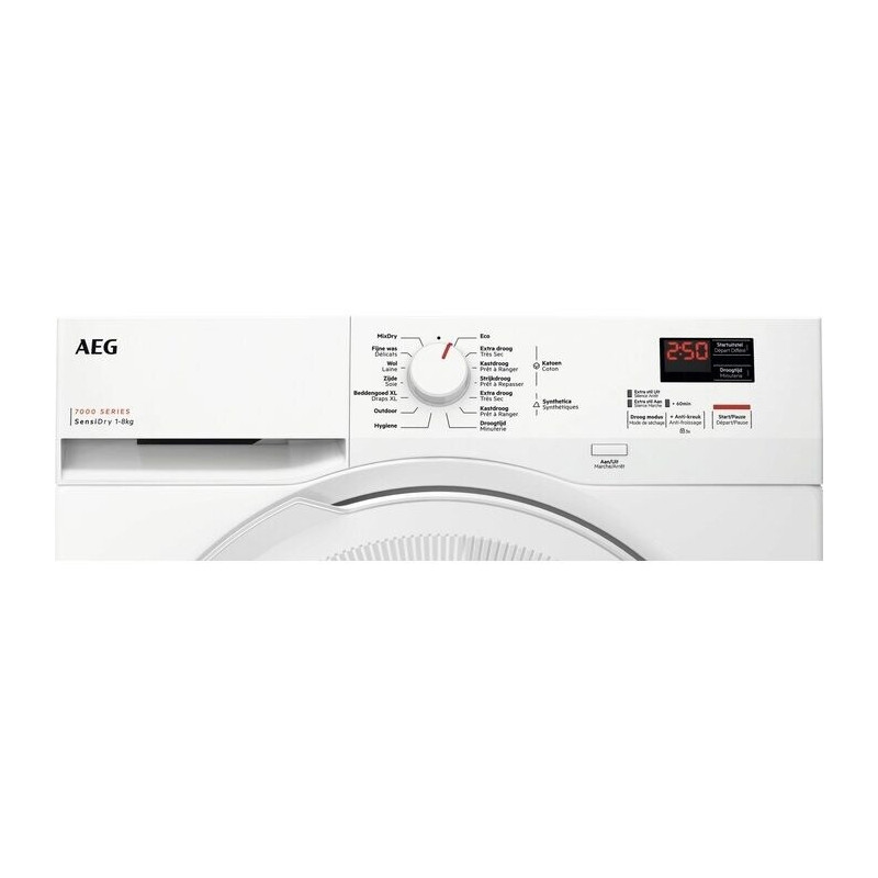 AEG TR78AK12B Sèche-linge pompe à chaleur 8 kg SensiDry MixDry PreciseDry