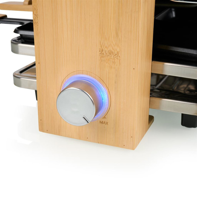 Princess 162918 raclette 8 personne(s) 1300 W Noir, Bois