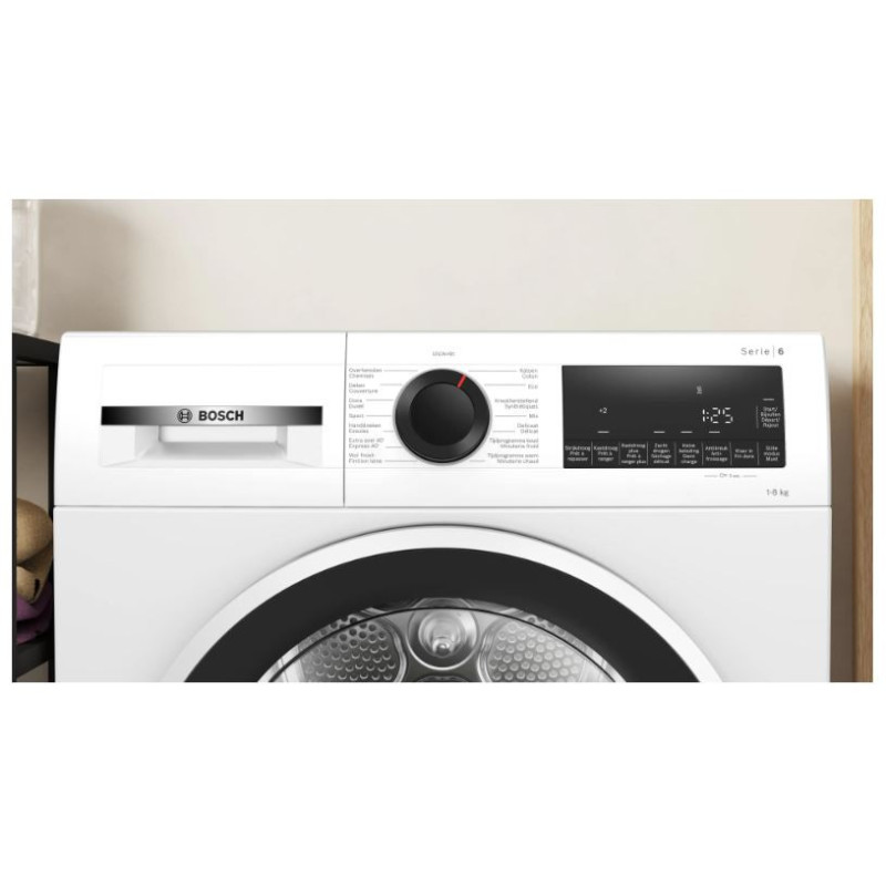 BOSCH WQG1320MFG Sèche-linge pompe à chaleur 8 kg AutoDry Easy Clean Demi-charge