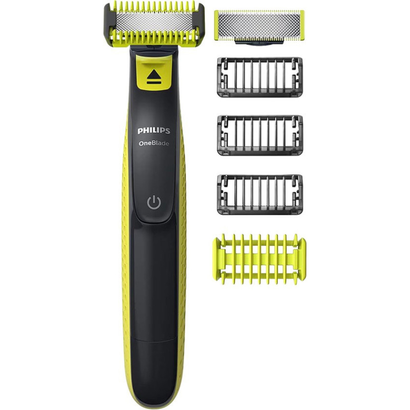 Philips Norelco OneBlade QP2824/10 rasoir pour homme Rasoir à grille Tondeuse Gris, Citron vert