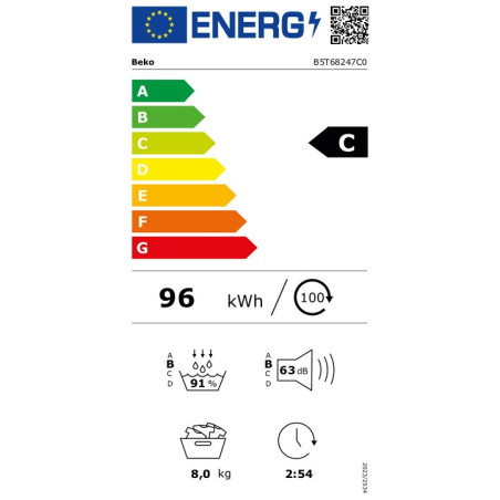 Beko B5T68247C0 Warmtepompdroger 8kg