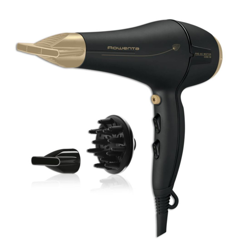 Rowenta Signature Pro CV7846F0 sèche-cheveux 2200 W Noir, Or