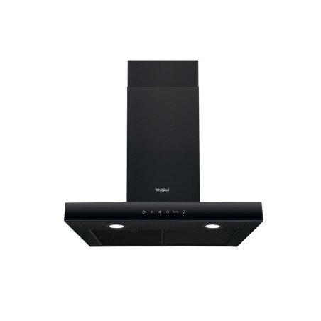 Whirlpool WHBS62FLTK hotte Montée au mur Noir 581 m³/h