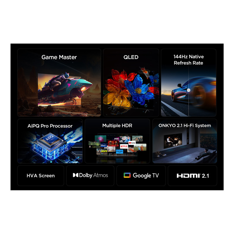 TCL P8K 55P8K tv 139,7 cm (55") 4K Ultra HD Smart TV Wifi Metallic 350 cd/m²