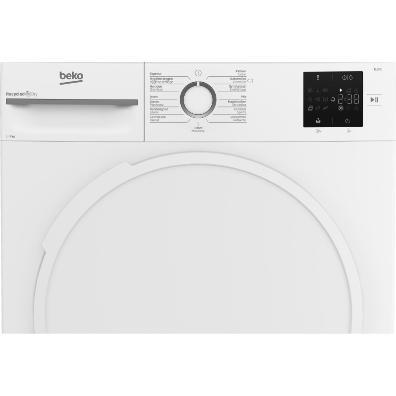 Beko BM3T3722W wasdroger Vrijstaand Voorbelading 7 kg Wit