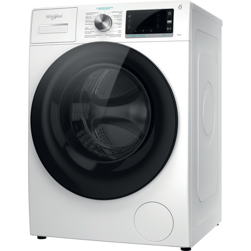 Whirlpool W6 W845WB BE machine à laver Charge avant 8 kg 1351 tr/min Blanc