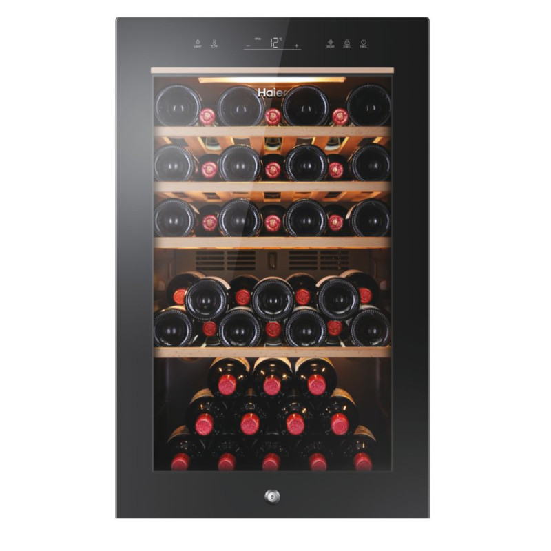 Haier Wine Bank 50 Serie 5 HWS49GA Compressorwijnkoeler Vrijstaand Zwart 49 fles(sen)