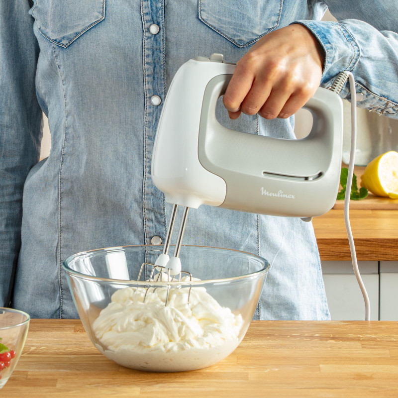 Moulinex PowerMix HM450B Batteur à main 450 W Gris, Blanc