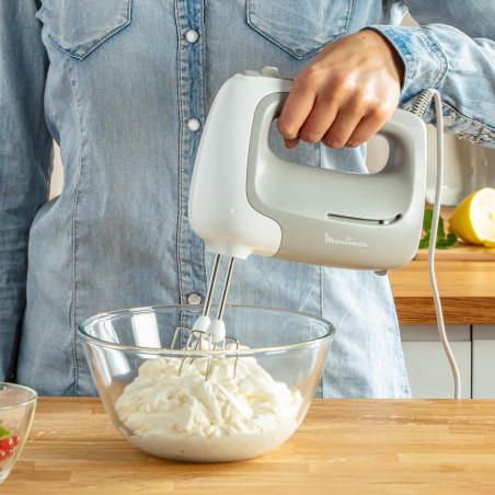 Moulinex PowerMix HM450B Batteur à main 450 W Gris, Blanc