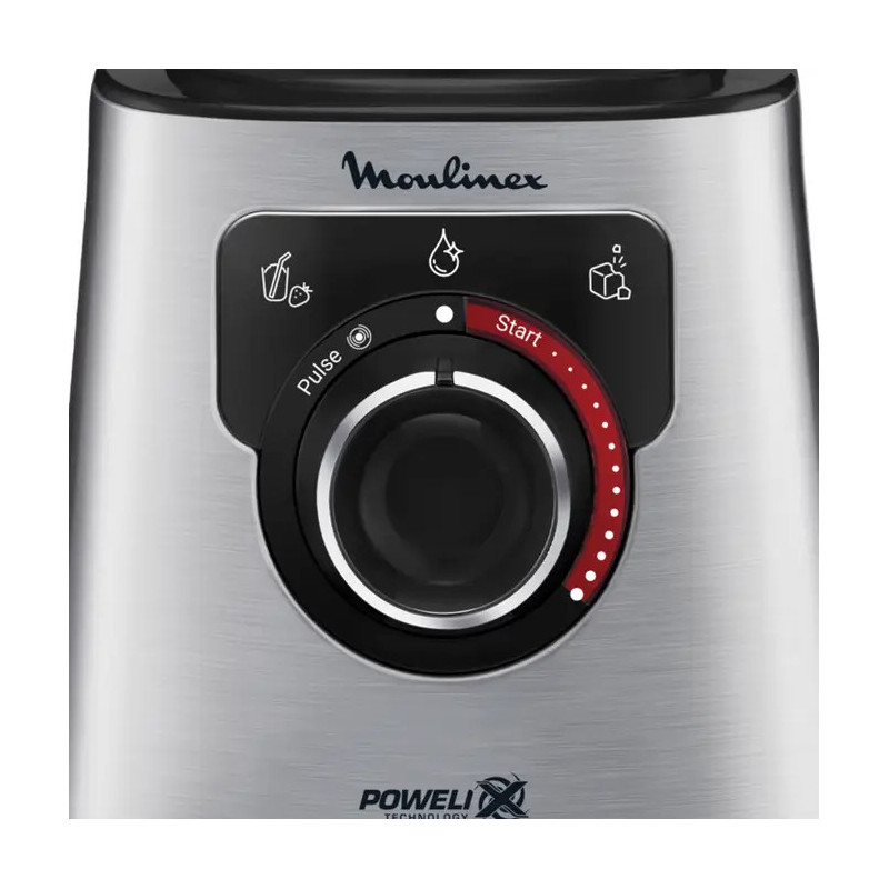 Moulinex LM871D 1,5 L Mélangeur de table 1200 W Acier inoxydable, Gris