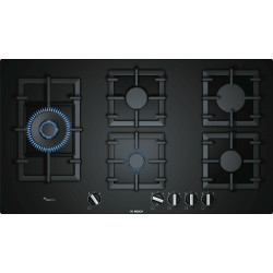 Bosch Serie 6 PPS9A6B90 plaque Noir Intégré 90 cm Gaz 5 zone(s)