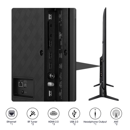 Hisense 65A6K 165,1 cm (65") 4K Ultra HD Smart TV Wifi Noir 300 cd/m²