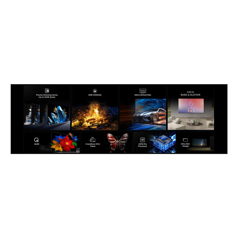 TCL 55C7K TV 139,7 cm (55") 4K Ultra HD Smart TV Wifi Métallique 2600 cd/m²