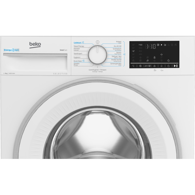 Beko b300 B3WM4841W2 wasmachine Voorlader 8 kg 1400 RPM Wit