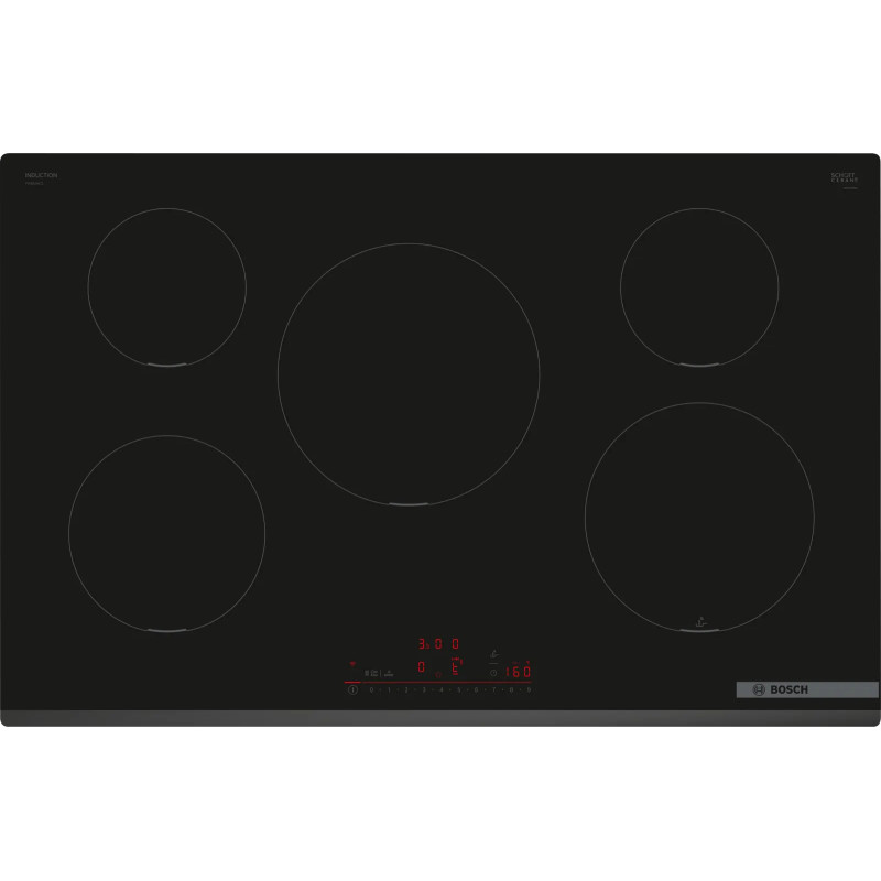 Bosch Serie 6 PIV831HC1E kookplaat Zwart Ingebouwd 80 cm Inductiekookplaat zones 5 zone(s)