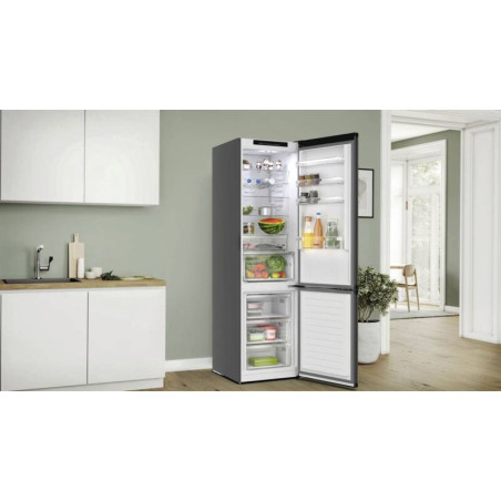 Bosch Serie 4 KGN39OCAF réfrigérateur-congélateur Pose libre 363 L Anthracite, Acier inoxydable