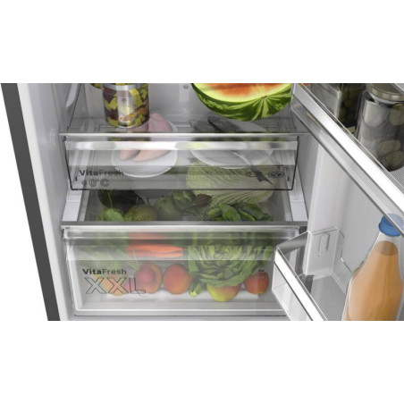 Bosch Serie 4 KGN39OCAF réfrigérateur-congélateur Pose libre 363 L Anthracite, Acier inoxydable