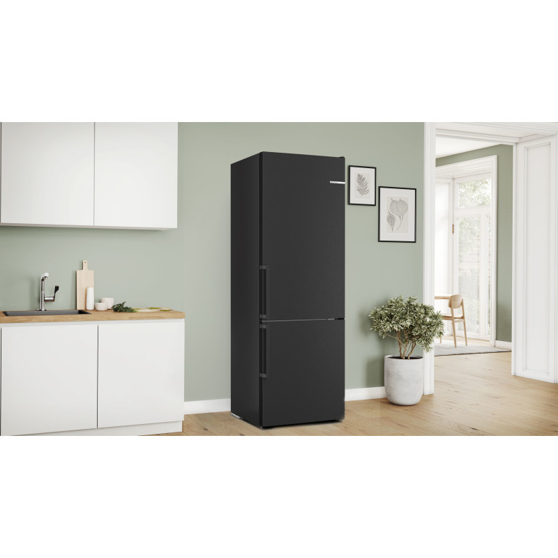 Bosch Serie 4 KGN49OXBT réfrigérateur-congélateur Pose libre Noir