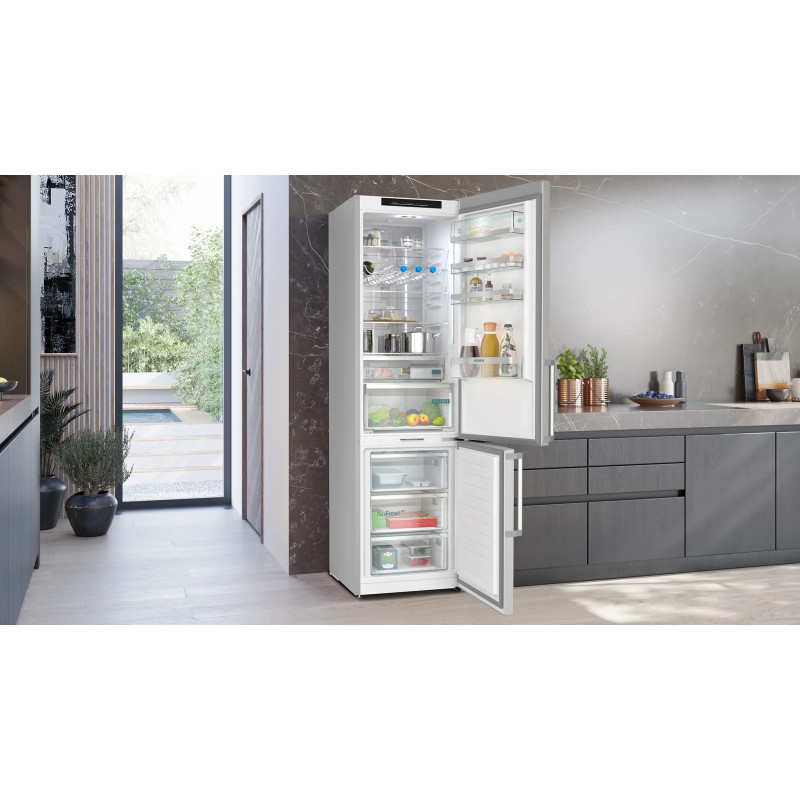 Siemens iQ500 KG39NAIAT koel-vriescombinatie Vrijstaand 363 l Roestvrijstaal