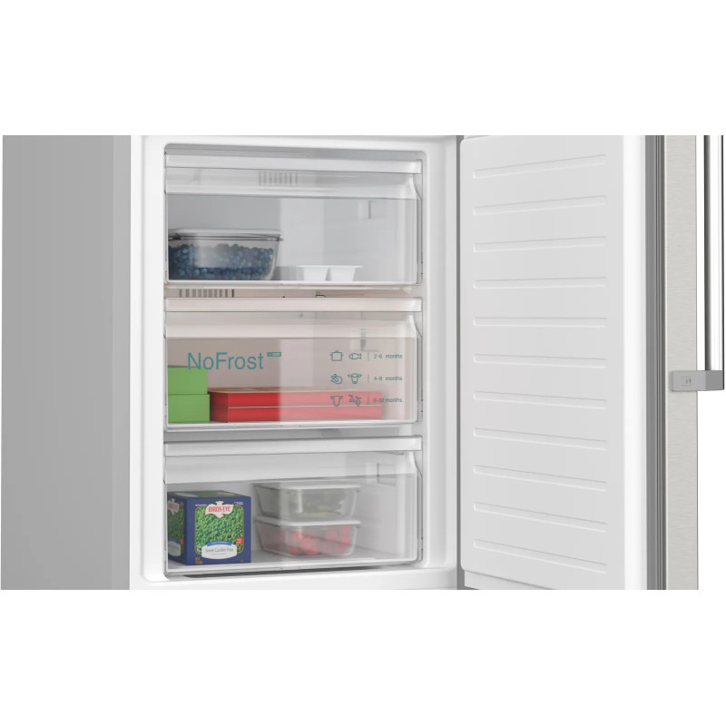 Siemens iQ500 KG39NAIAT réfrigérateur-congélateur Pose libre 363 L Acier inoxydable