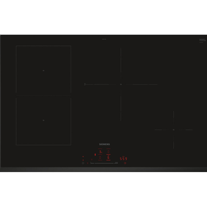 Siemens iQ500 ED851HSB1E plaque Noir Intégré 80 cm Plaque avec zone à induction 4 zone(s)
