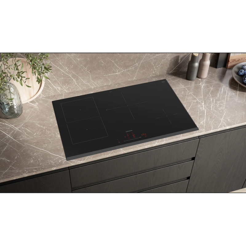 Siemens iQ500 ED851HSB1E plaque Noir Intégré 80 cm Plaque avec zone à induction 4 zone(s)
