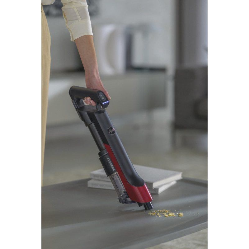 Hoover HF210H 011 Aspirateur-balai 2 en 1 Batterie Sec EPA Sans sac 165 W Noir, Rouge