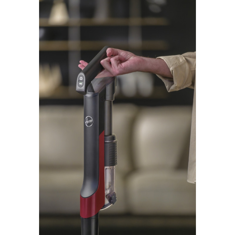 Hoover HF210H 011 Aspirateur-balai 2 en 1 Batterie Sec EPA Sans sac 165 W Noir, Rouge