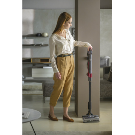 Hoover HF210H 011 Aspirateur-balai 2 en 1 Batterie Sec EPA Sans sac 165 W Noir, Rouge