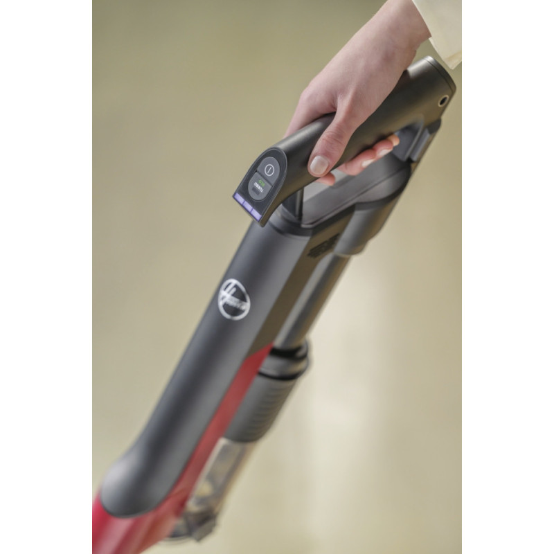 Hoover HF210H 011 Aspirateur-balai 2 en 1 Batterie Sec EPA Sans sac 165 W Noir, Rouge