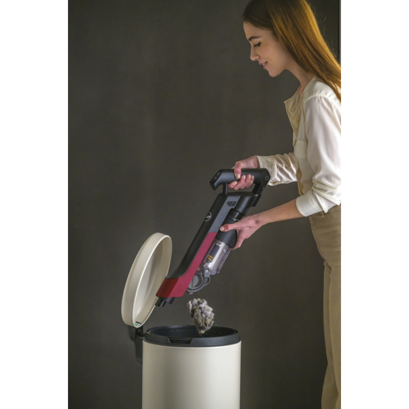 Hoover HF210H 011 Aspirateur-balai 2 en 1 Batterie Sec EPA Sans sac 165 W Noir, Rouge