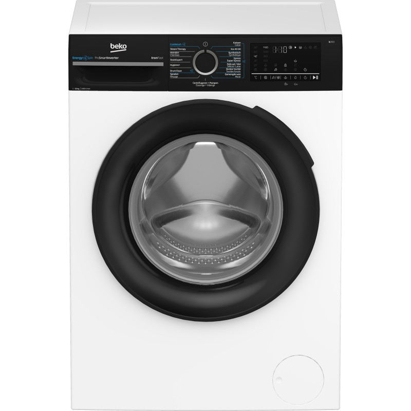 Beko b300 BM3WFU41041B machine à laver Charge avant 10 kg 1400 tr/min Noir, Blanc