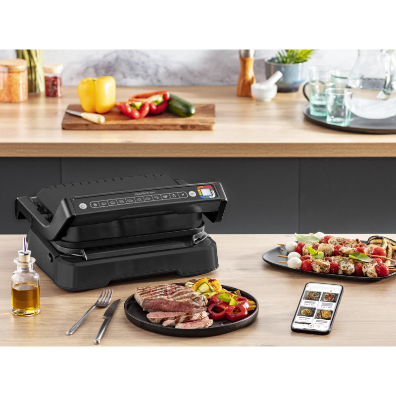 Tefal OptiGrill 2in1 GC7728 OptiGrill 2-in-1 GC7728 intelligente grill en bbq zwart