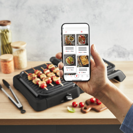 Tefal OptiGrill 2in1 GC7728 OptiGrill 2-in-1 GC7728 intelligente grill en bbq zwart