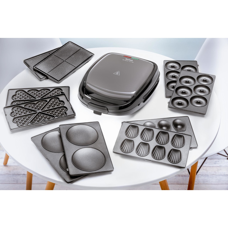 Tefal SW3418 moule à gauffres 2 gauffre(s) 700 W Noir, Gris