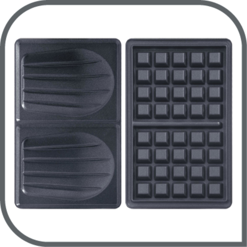 Tefal SW3418 moule à gauffres 2 gauffre(s) 700 W Noir, Gris