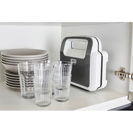 Tefal Snack XL SW7011 gaufrier et appareil à croque-monsieur 850 W Blanc, Acier inoxydable
