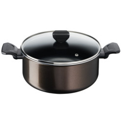 Tefal Easy Cook & Clean B5544602 steelpan Rond Zwart, Bruin