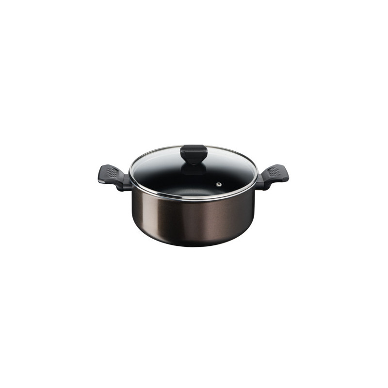 Tefal Easy Cook & Clean B5544602 steelpan Rond Zwart, Bruin