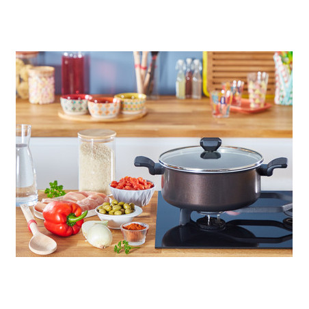 Tefal Easy Cook & Clean B5544602 casserole à sauce Rond Noir, Marron