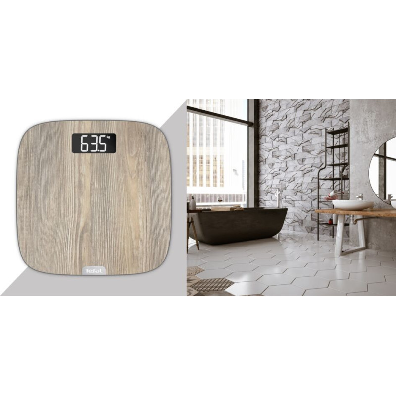 Tefal Origin PP1600 Ovale Bois Pèse-personne électronique