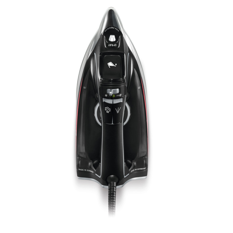 Rowenta DW8210 Droog- & stoomstrijkijzer Microsteam 400 HD Laser-zoolplaat 2800 W Zwart, Rood