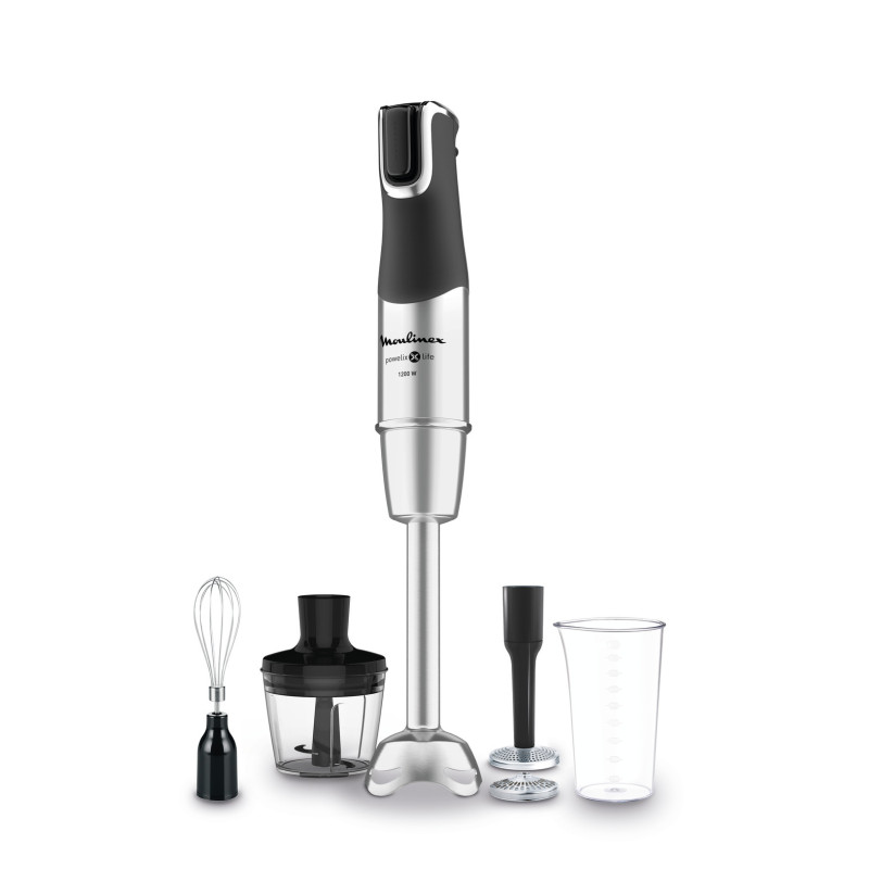 Moulinex DD95HD 0,8 L Mélangeur par immersion 1200 W Noir, Acier inoxydable